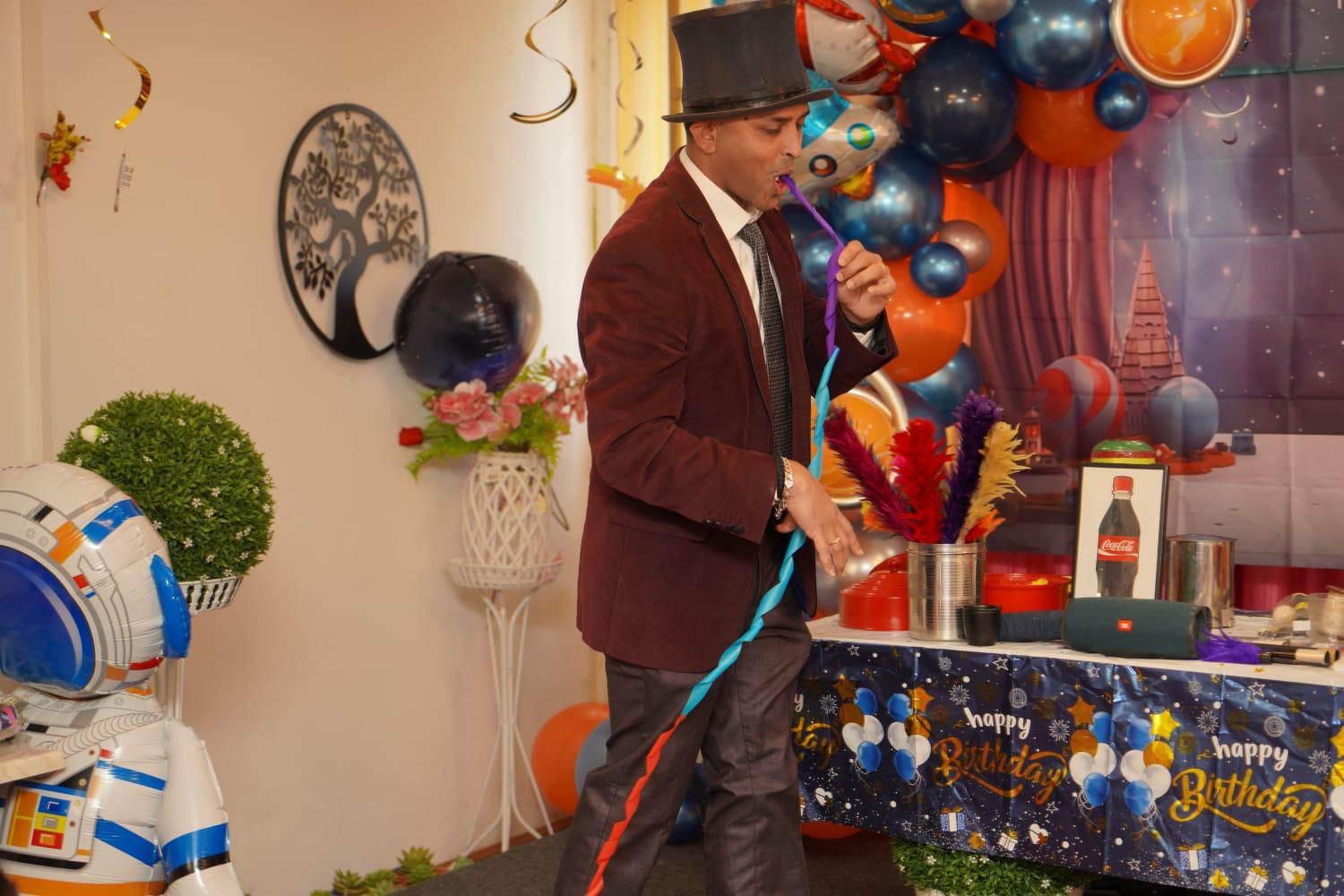 Darshan performing at an event